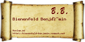 Bienenfeld Benjámin névjegykártya