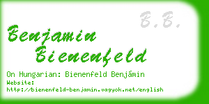 benjamin bienenfeld business card