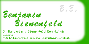 benjamin bienenfeld business card